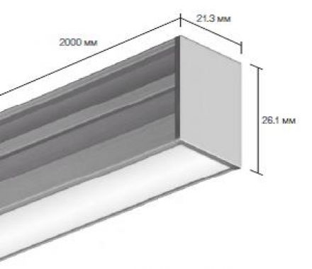 Встраиваемый алюминиевый профиль для светодиодных лент LD profile – 34/2, 31027
