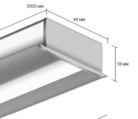 Накладной алюминиевый профиль для светодиодных лент LD profile – 29, 31022