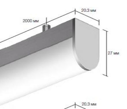 Подвесной алюминиевый профиль для светодиодных лент LD profile – 27, 93981