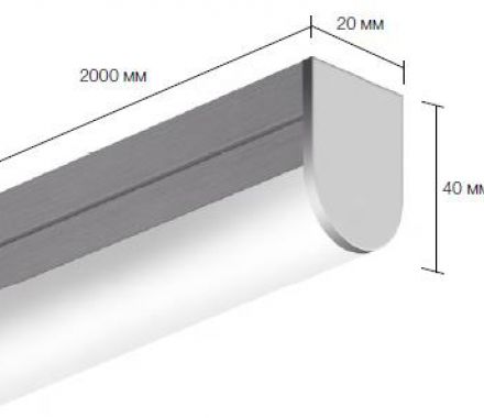 Накладной алюминиевый профиль для светодиодных лент LD profile – 36, 31023