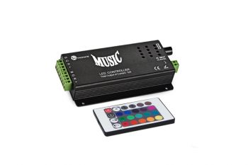 Музыкальный контроллер RGB с регулировкой чувствительности LD-sound activated controller (steel) 27976