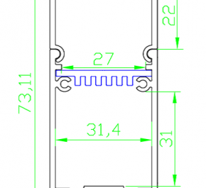 Подвесной алюминиевый профиль для светодиодных лент LD profile – 63, 36106