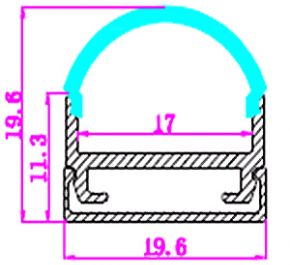 Алюминиевый профиль 10, 11, 12 средняя часть 2м, 29530