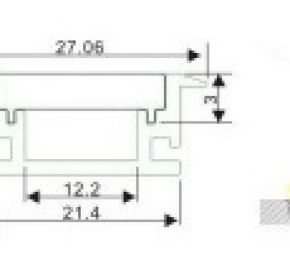 Встраиваемый алюминиевый профиль для светодиодных лент LD profile – 33/2, 31026