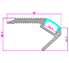 Накладной алюминиевый профиль для светодиодных лент LD profile – 22, 29481