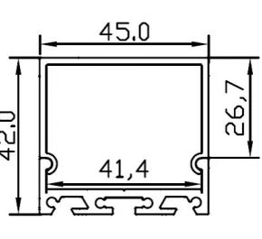 Подвесной алюминиевый профиль для светодиодных лент LD profile – 65, 36108