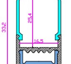 Накладной алюминиевый профиль для светодиодных лент LD profile – 31, 31023