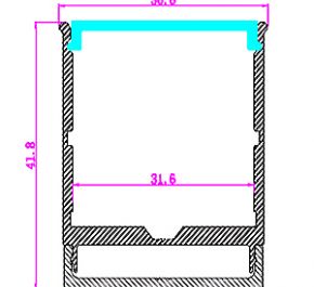 Накладной алюминиевый профиль для светодиодных лент LD profile – 20, 29474