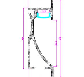 Встраиваемый алюминиевый профиль для светодиодных лент LD profile – 23, 29485