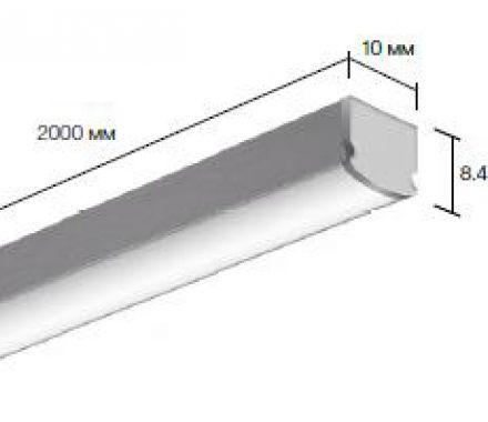 Накладной алюминиевый профиль для светодиодных лент LD profile – 02S, 29420