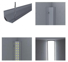 Накладной алюминиевый профиль для светодиодных лент LD profile – 16, 29460