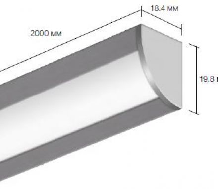 Накладной алюминиевый профиль для светодиодных лент LD profile – 07, 29435