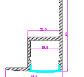 Встраиваемый алюминиевый профиль для светодиодных лент LD profile – 24, 29490
