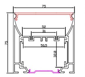 Подвесной алюминиевый профиль для светодиодных лент LD profile – 58, 729504