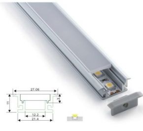 Встраиваемый алюминиевый профиль для светодиодных лент LD profile – 33/2, 31026