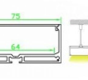 Подвесной алюминиевый профиль для светодиодных лент LD profile – 48, 93991