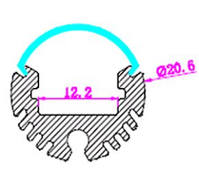 Накладной алюминиевый профиль для светодиодных лент LD profile – 08, 29438
