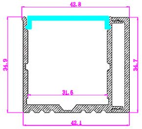 Накладной алюминиевый профиль для светодиодных лент LD profile – 19, 29471